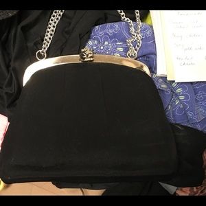 Black Fabric Evening Bag